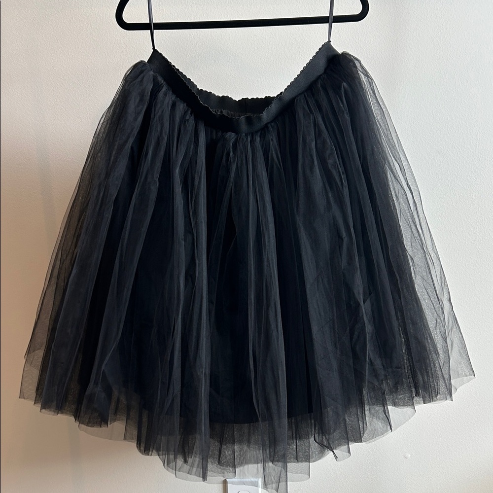 Black Elastic Waisted Tulle Skirt, 3XL
